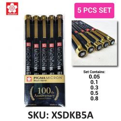 Kit com 6 canetas nanquim Sakura Micron edição 100th anniversary